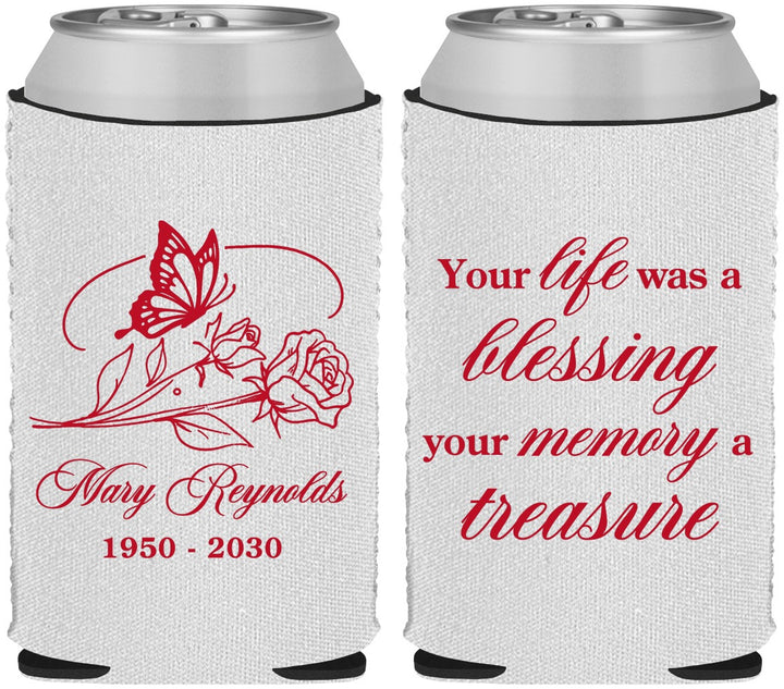 Custom Memorial Neoprene Can Coolers - Life Blessing Memory | 310005
