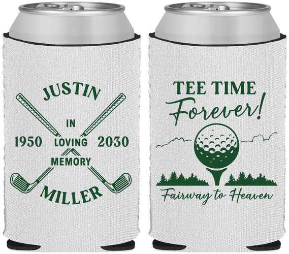Custom Memorial Neoprene Can Coolers - Fairway To Heavens | 310007