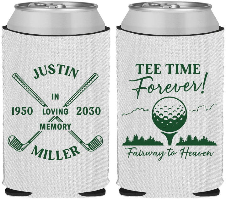 Custom Memorial Neoprene Can Coolers - Fairway To Heavens | 310007