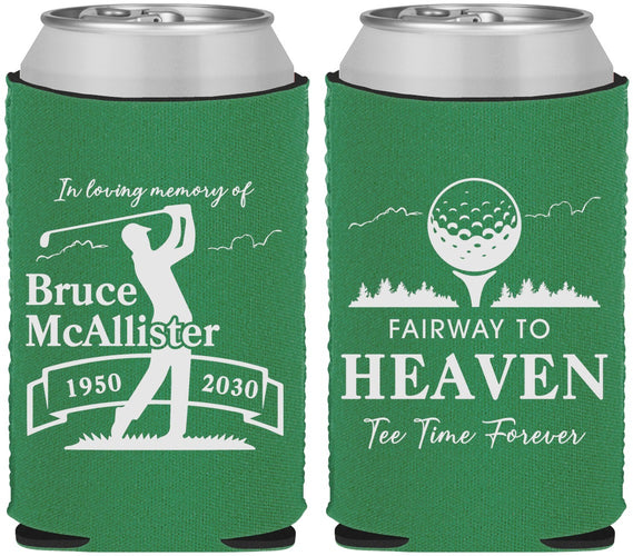 Custom Memorial Neoprene Can Coolers - Fairway To Heavens | 310008