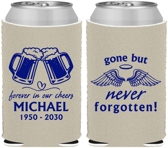 Custom Memorial Neoprene Can Coolers - Gone But Never Forgotten | 310010