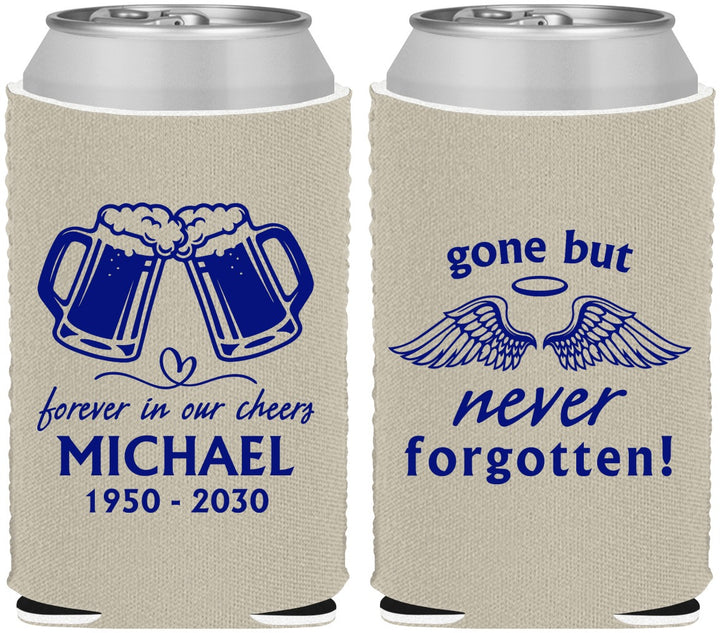 Custom Memorial Neoprene Can Coolers - Gone But Never Forgotten | 310010
