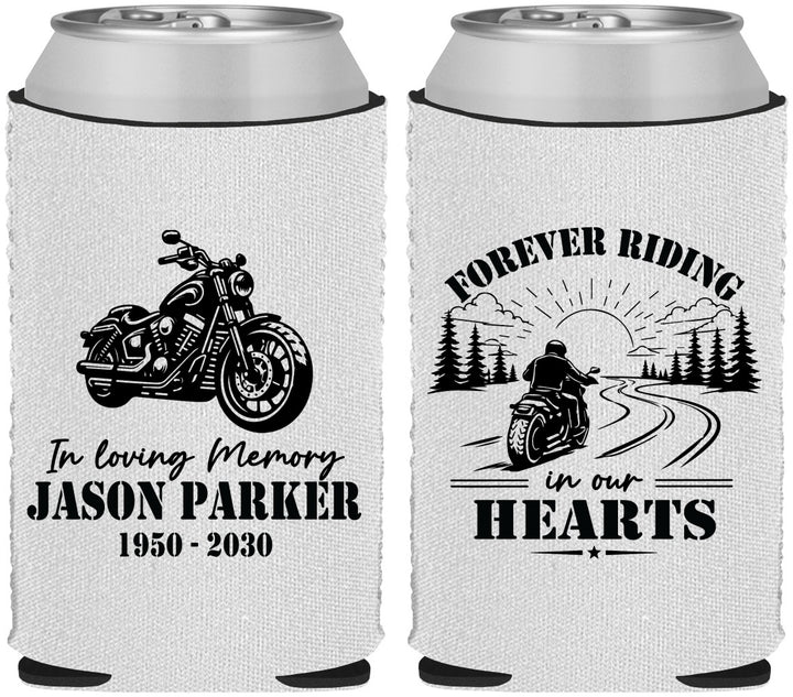 Custom Memorial Neoprene Can Coolers - Riding In Our Hearts | 310014