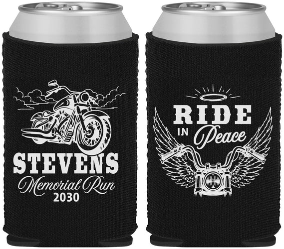 Custom Memorial Neoprene Can Coolers - Ride In Peace | 310015