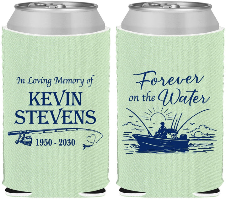 Custom Memorial Neoprene Can Coolers - Forever On The Water | 310019