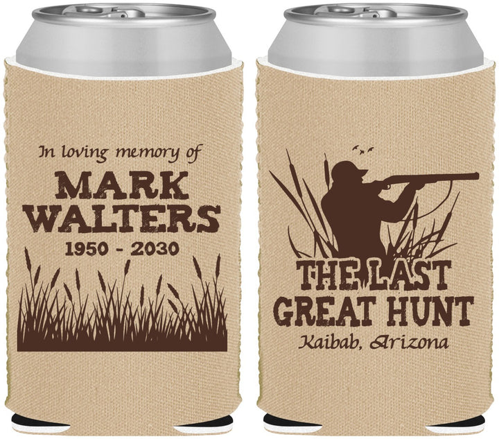 Custom Memorial Neoprene Can Coolers - The Last Great Hunt | 310020