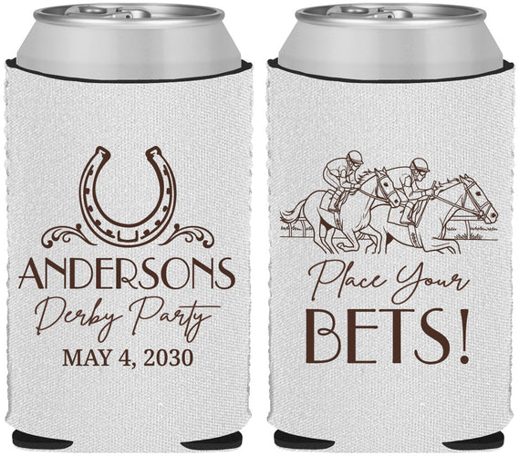 Custom Derby Day Neoprene Can Coolers - Place Your Bets | 320003