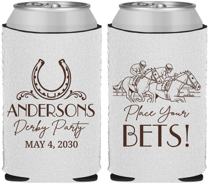 Custom Derby Day Neoprene Can Coolers - Place Your Bets | 320003