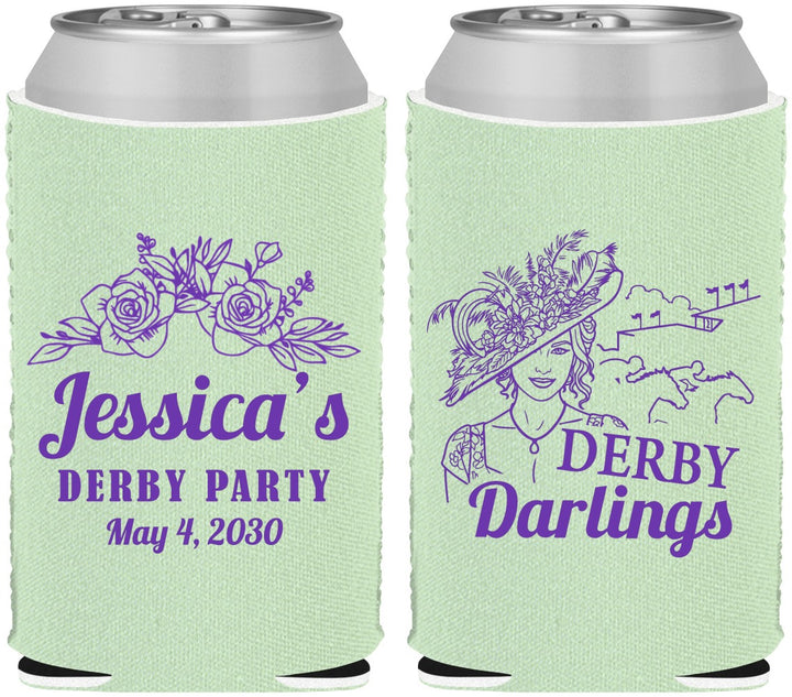 Custom Derby Day Neoprene Can Coolers - Derby Darlins | 320004