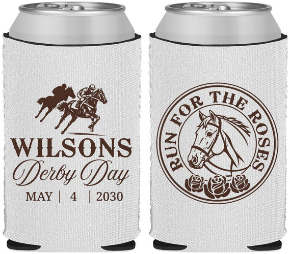 Custom Derby Day Neoprene Can Coolers - Run For The Horses | 320006