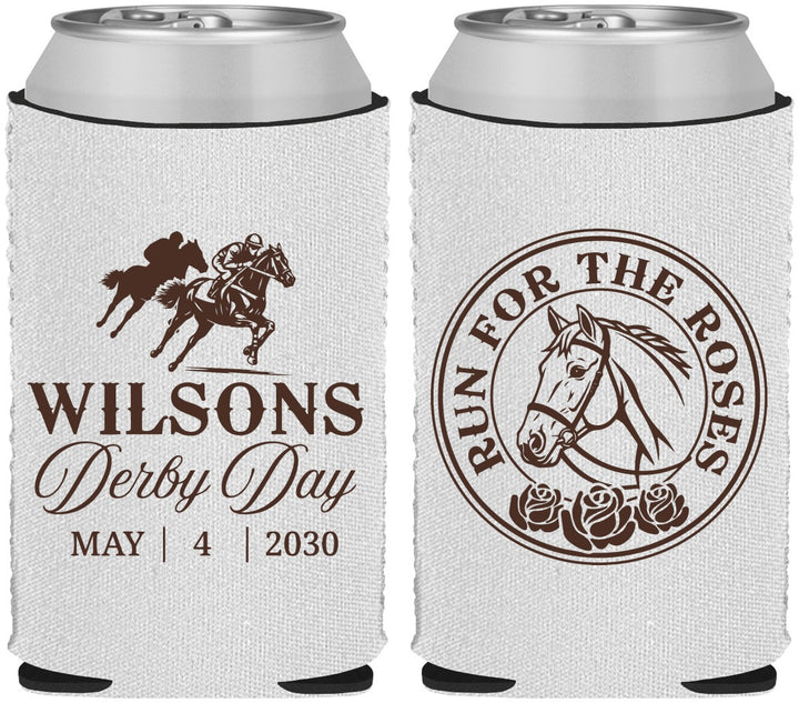 Custom Derby Day Neoprene Can Coolers - Run For The Horses | 320006