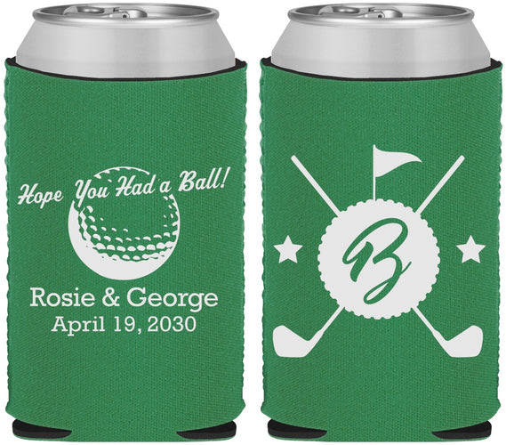 Custom Wedding Neoprene Can Coolers - Golf | 325