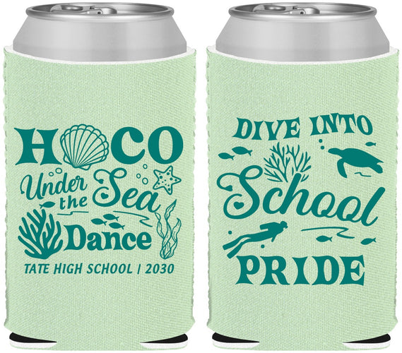 Custom Homecoming Neoprene Can Coolers - Hoco Under The Sea | 330000