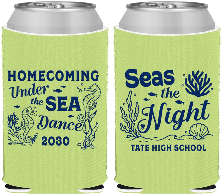 Custom Homecoming Neoprene Can Coolers - Under The Sea Dance | 330001