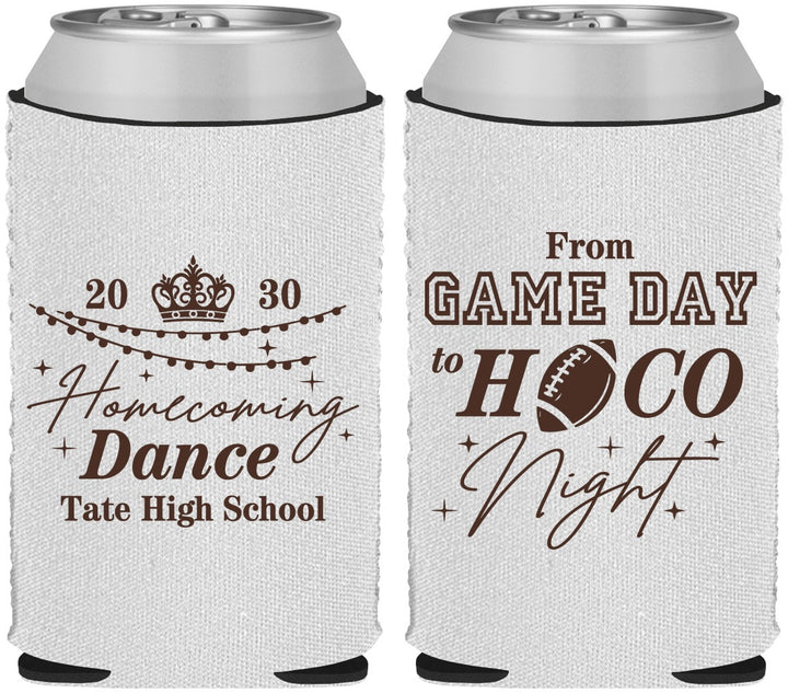 Custom Homecoming Neoprene Can Coolers - Gameday To Hoco Night | 330005