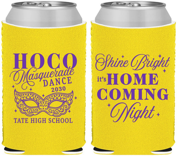 Custom Homecoming Neoprene Can Coolers - Hoco Masquerade Dance | 330009