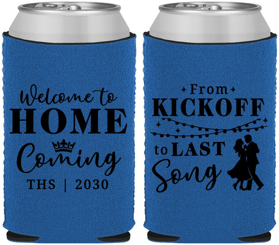 Custom Homecoming Neoprene Can Coolers - From Kickoff To Last Song | 330018
