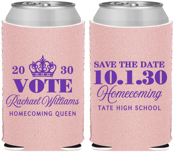 Custom Homecoming Neoprene Can Coolers - Hoco Queen Vote | 330020