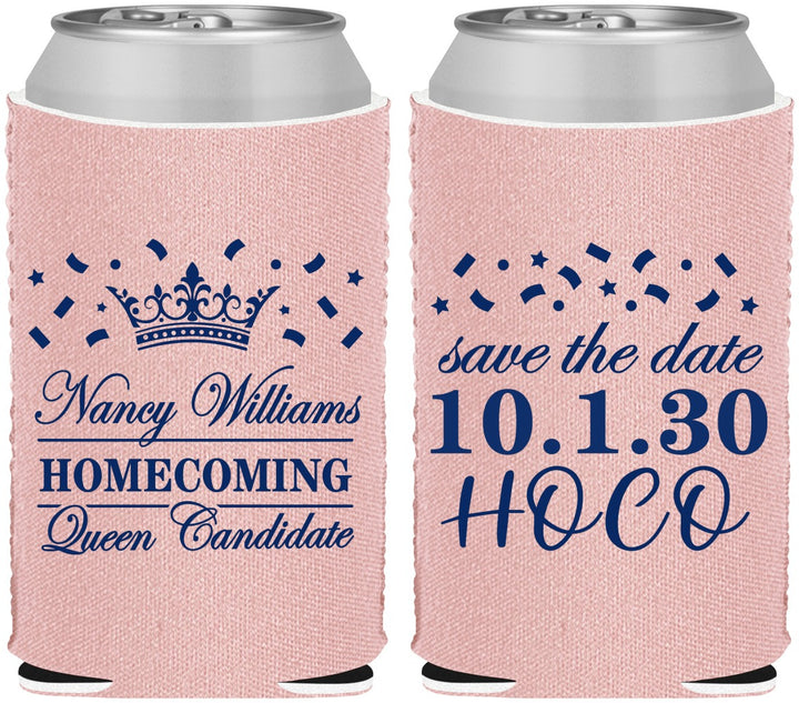 Custom Homecoming Neoprene Can Coolers - Hoco Queen Vote | 330024