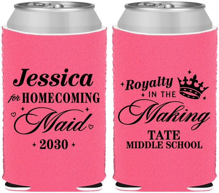 Custom Homecoming Neoprene Can Coolers - Hoco Maid Vote | 330029