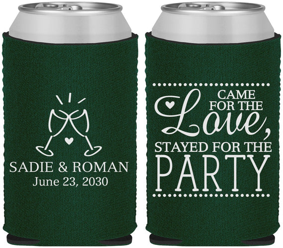 Custom Wedding Neoprene Can Coolers - Love Party | 331