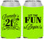 Custom 21st Birthday Neoprene Can Coolers - Let The Fun Begin | 340009