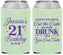 Custom 21st Birthday Neoprene Can Coolers - Candles Cake Drunk | 340010