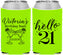 Custom 21st Birthday Neoprene Can Coolers - Hello Twenty One | 340011