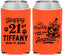 Custom 21st Birthday Neoprene Can Coolers - Party Like An Animal Tiger | 340020