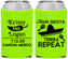 Custom Wedding Neoprene Can Coolers - Fiesta Siesta Tequila Repeat | 344