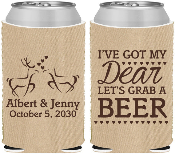 Custom Wedding Neoprene Can Coolers - Dear Beer | 372