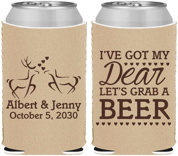Custom Wedding Neoprene Can Coolers - Dear Beer | 372