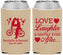Custom Wedding Neoprene Can Coolers - Love Laughter Happily | 376