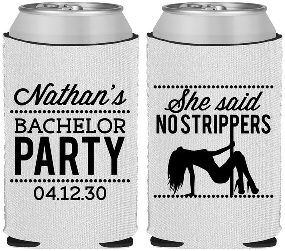 Custom Bachelor Party Neoprene Can Coolers - Strip Club | 40008