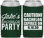 Custom Bachelor Party Neoprene Can Coolers - Caution Expires On | 40009