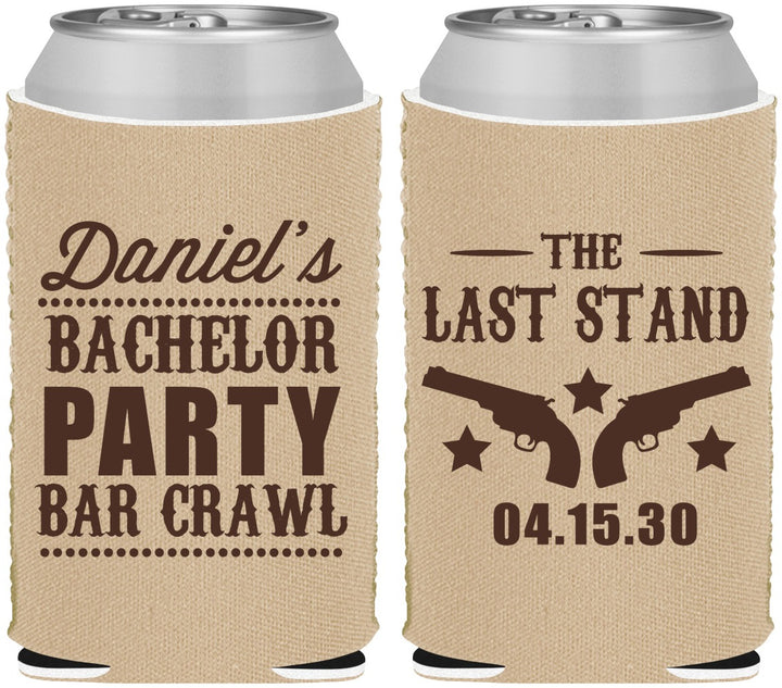 Custom Bachelor Party Neoprene Can Coolers - The Last Stand | 40016