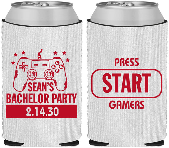 Custom Bachelor Party Neoprene Can Coolers - Video Games | 40018