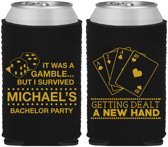 Custom Bachelor Party Neoprene Can Coolers - Las Vegas | 40025