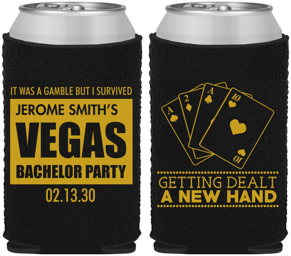 Custom Bachelor Party Neoprene Can Coolers - Las Vegas | 40026