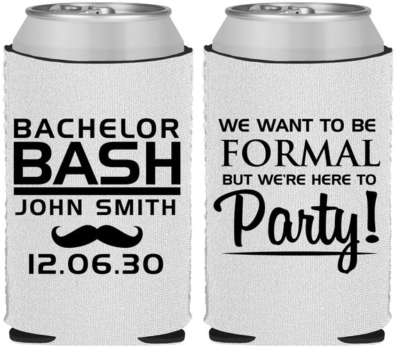 Custom Bachelor Party Neoprene Can Coolers - Formal | 40030