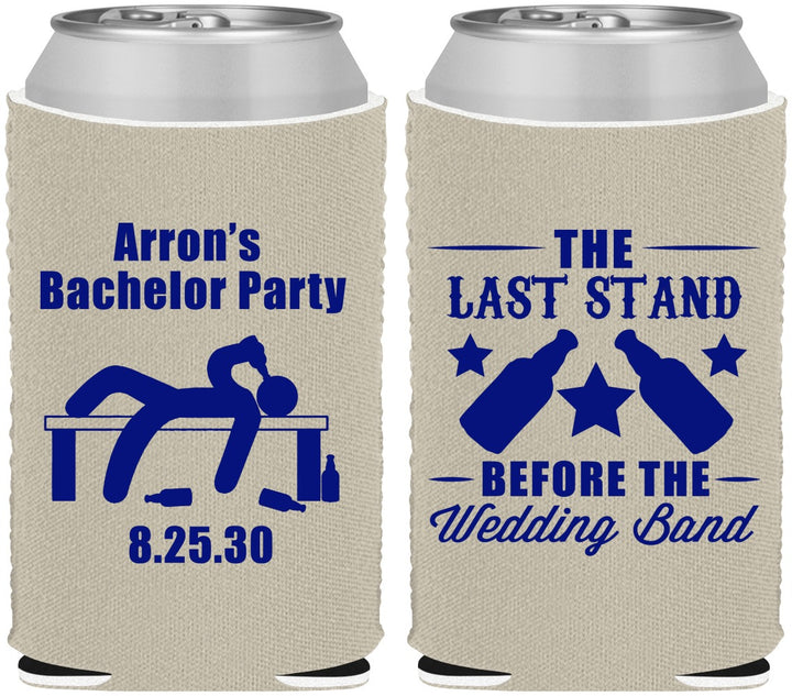Custom Bachelor Party Neoprene Can Coolers - The Last Stand | 40035