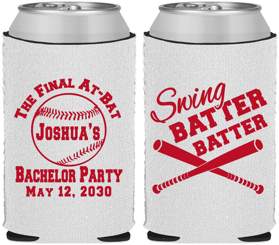 Custom Bachelor Party Neoprene Can Coolers - Baseball | 40038