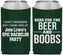 Custom Bachelor Party Neoprene Can Coolers - Beer And Boobs | 40039