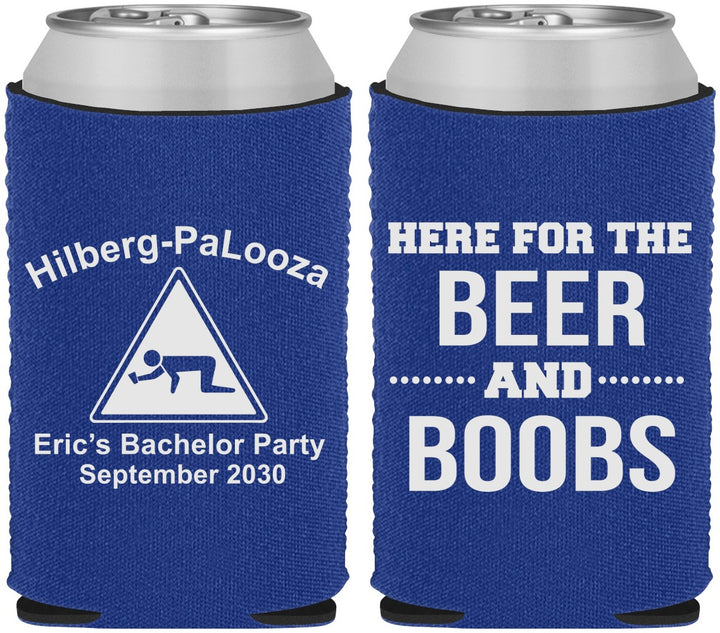 Custom Bachelor Party Neoprene Can Coolers - Beer And Boobs | 40040