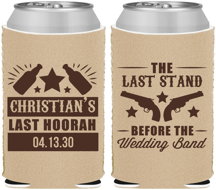 Custom Bachelor Party Neoprene Can Coolers - Last Stand | 40046