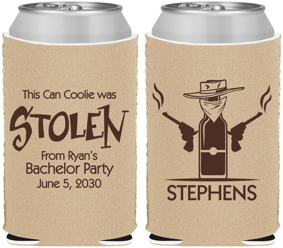 Custom Bachelor Party Neoprene Can Coolers - Stolen | 40049