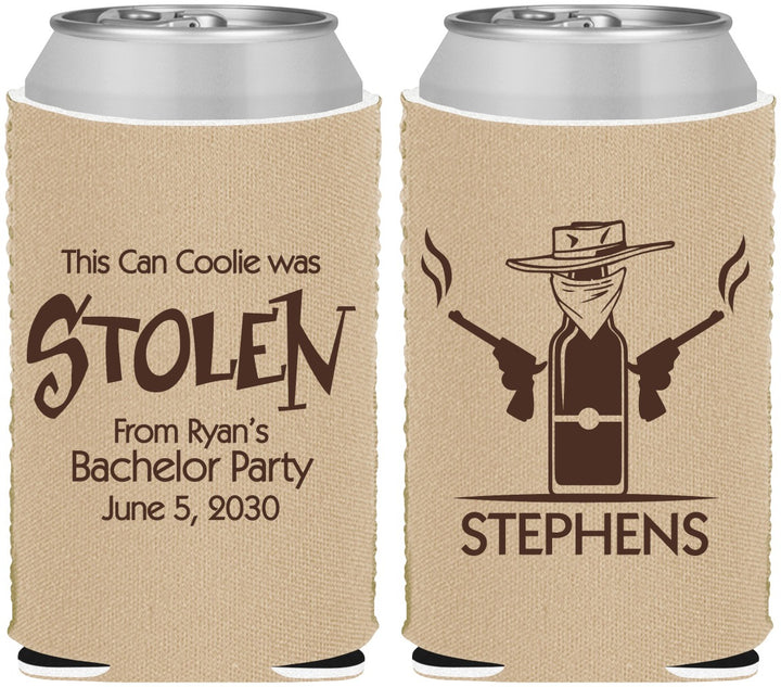 Custom Bachelor Party Neoprene Can Coolers - Stolen | 40049