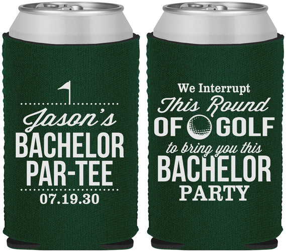 Custom Bachelor Party Neoprene Can Coolers - Golf | 40052