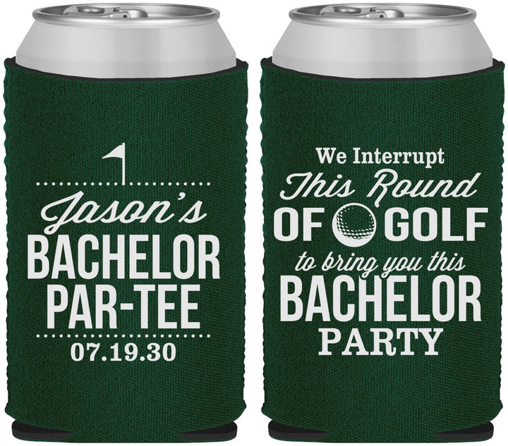 Custom Bachelor Party Neoprene Can Coolers - Golf | 40052