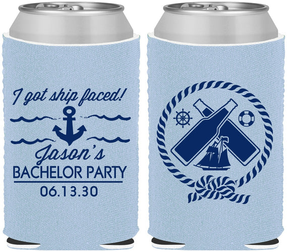 Custom Bachelor Party Neoprene Can Coolers - Anchor | 40054